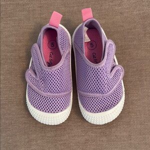Cat & Jack Purple and White Water Shoes Lightweight Velcro